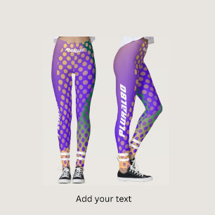 Lägg till text i Modern idrottsprestanda l Blue Leggings