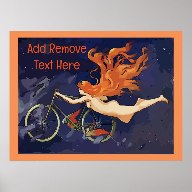 Lägg till text i vintagens cykelvinkel poster (Framsidan)