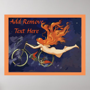 Lägg till text i vintagens cykelvinkel poster