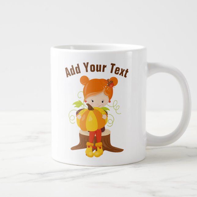Lägg till text - Jumbo Mugg (Höger)