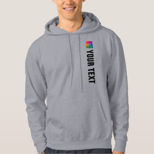 Lägg till text Ladda upp bild Mall Mäns Modern Tre Hoodie