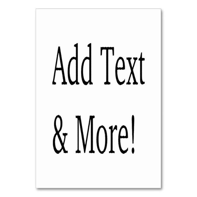 Lägg till text och mer! Anpassa din egen Personlig Bordsnummer (Framsidan)