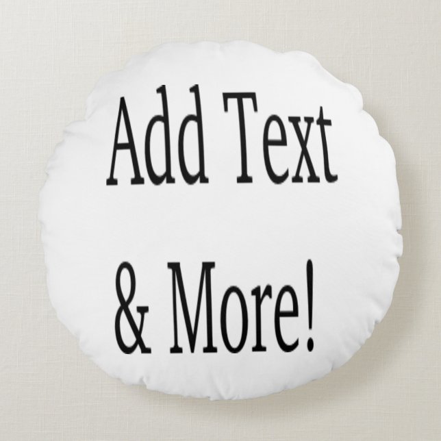 Lägg till text och mer! Anpassa din egen Personlig Rund Kudde (Framsidan)