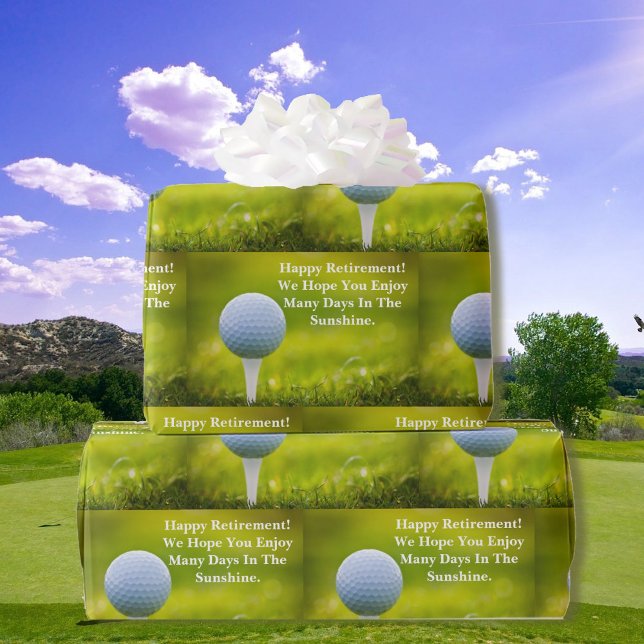 Lägg till text och Namn i Pension Golf Days Presentpapper (Skapare uppladdad)