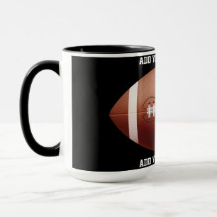 Lägg till text om fotbollen dekorativ kudde mugg