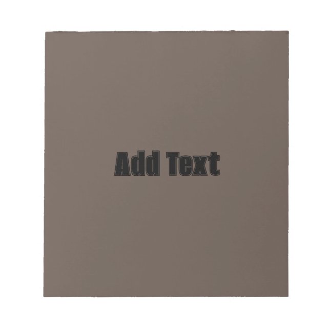 Lägg till text som skrivs ut i brunt Färg-bakgrund Anteckningsblock (Framsida)