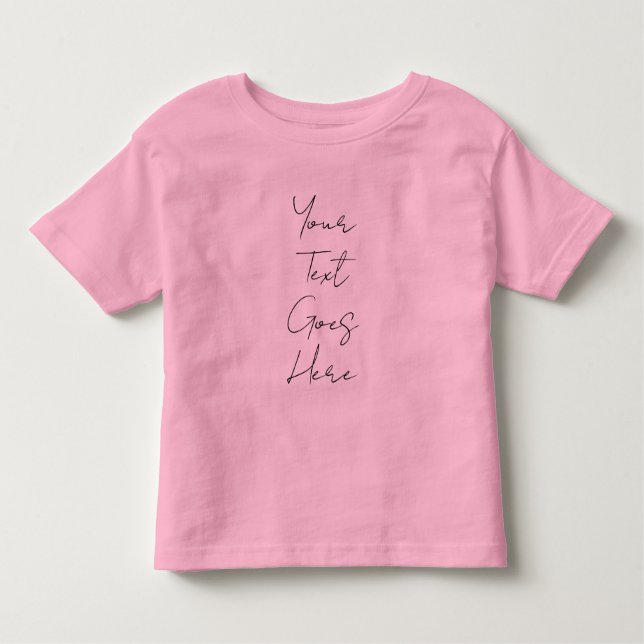 Lägg till textbilden här i Anpassningsbarna Rosa T Shirt (Framsida)