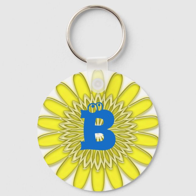 Lägg till texten, brev B Nyckelring (Framsida)