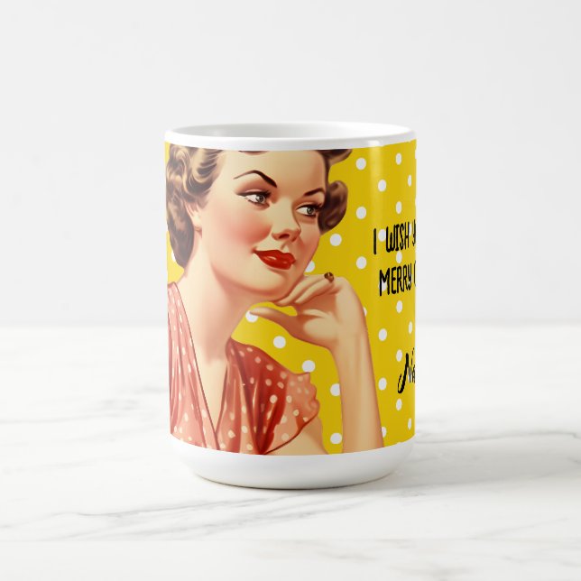 Lägg till texten Cute-återgivning för jul Kaffemugg (Center)