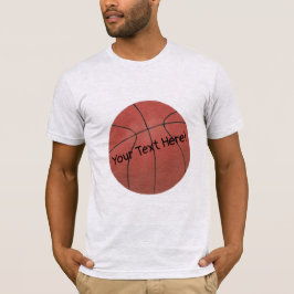 Lägg till texten här i basketbollskorgar t shirt