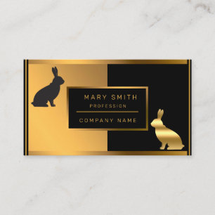 Lägg till texten i luxury Rabbit Veterinarian Visitkort
