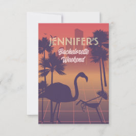 Lägg till texten! Partiinbjudan till Retro Bachelo Inbjudningar