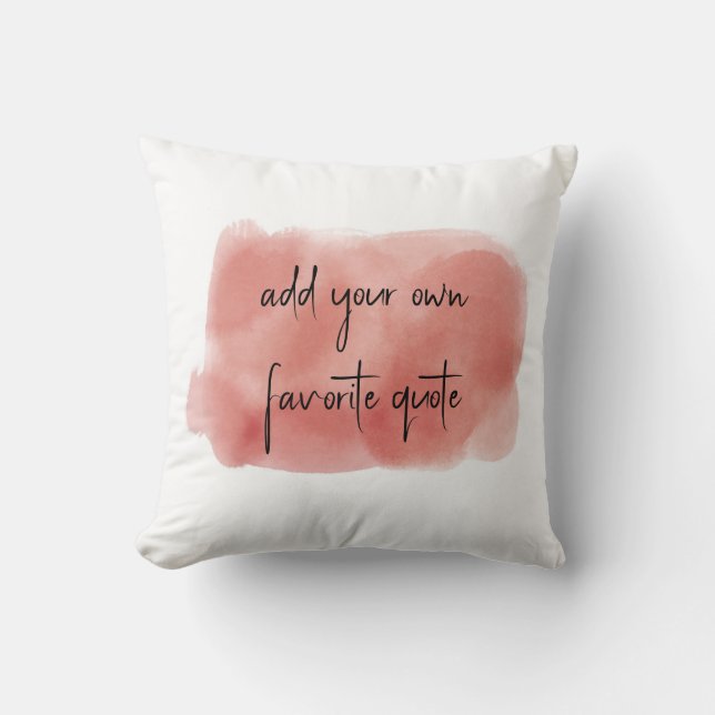 lägg till textmarkören med vattenfärgsfärg på vitt kudde (Framsida)