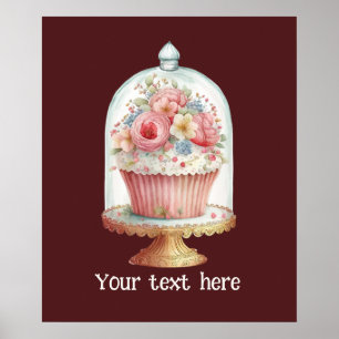 Lägg till textredigering i Cute färskkaka Poster