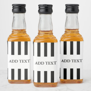 Lägg till textsvartvitt spritflaskor etikett