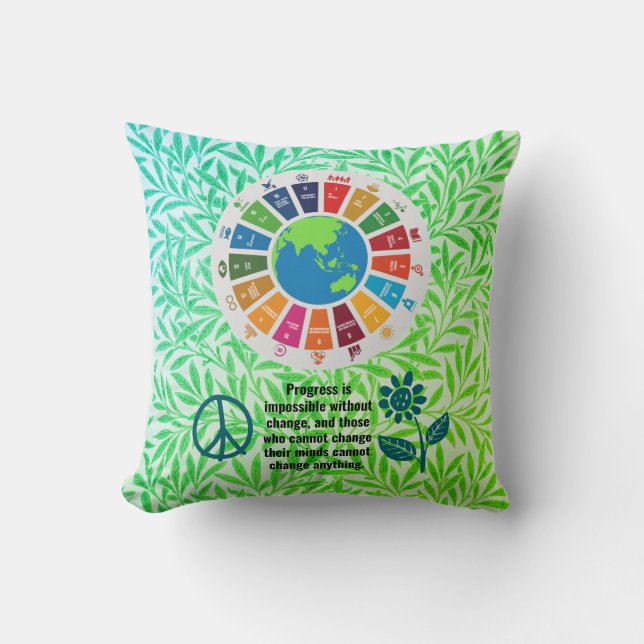 Lägg till Trendig för Personlig av offerttext, föd Kudde (Framsida)