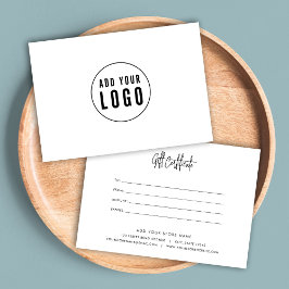 Lägg till Trendiget Modern Script Gift-certifikat 
