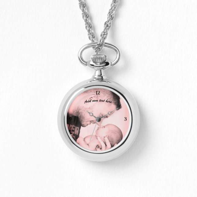 Lägg till UR Photo Silver eWatch Necklace Armbandsur (Framsida)