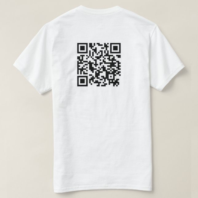 lägg till url till qr-kod t shirt (Design baksida)