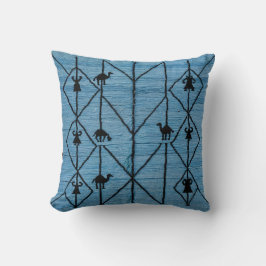 Lägg till våg och Struktur med Kilim Pillows_Blue Kudde