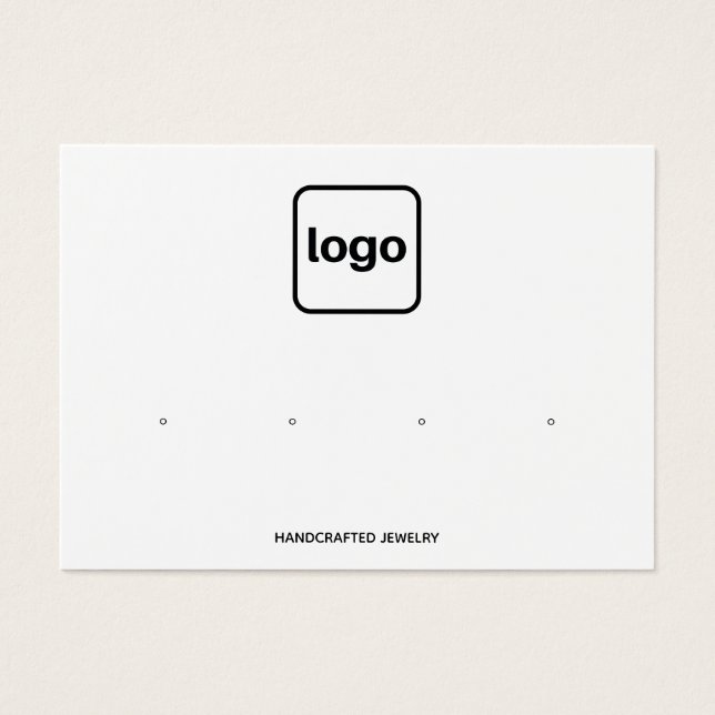 Lägg till Vågrät Logotyp  Fyra Hål-uppsättningar f Visitkort (Framsidan)