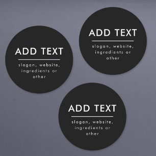 Lägg till valfri text   Vattentäthetsvit svart vit Klistermärke