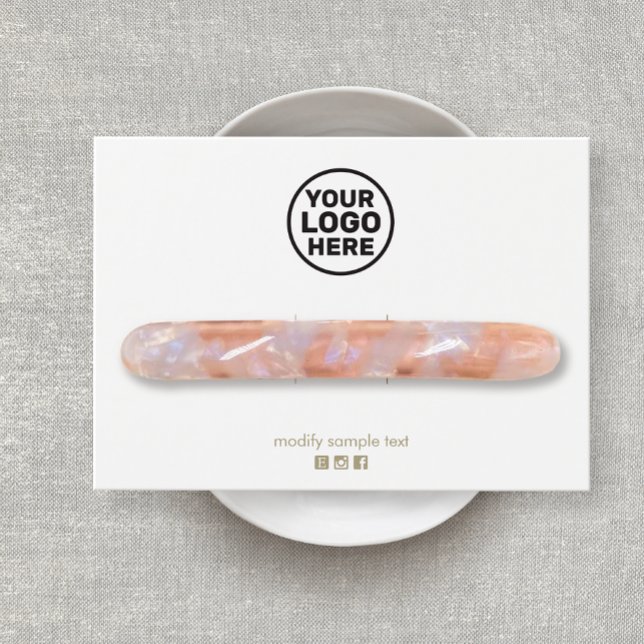 Lägg till Visning för enkelt anpassat Logotyp Hair Visitkort (Skapare uppladdad)