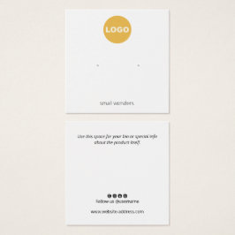 Lägg till Visning för Logotyp Stud-avläsning Fyrkantigt Visitkort