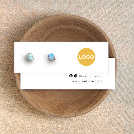 Lägg till Visning för Logotyp Stud Earring Jewelry Litet Visitkort