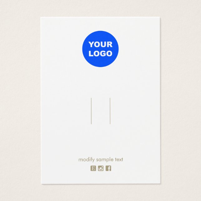 Lägg till Visning för vit Logotyp med hjullusklipp Visitkort (Framsidan)