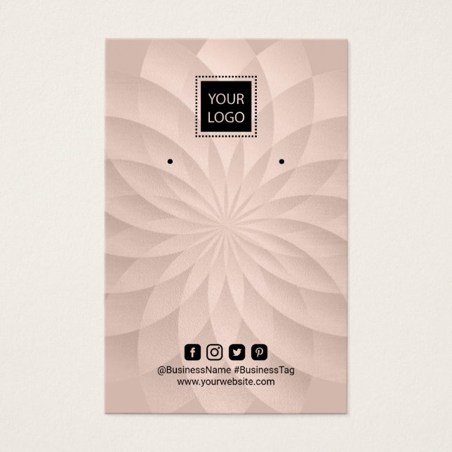 Lägg till Visningen för Rosa av Logotyp Lotus Spir Visitkort (Framsida)