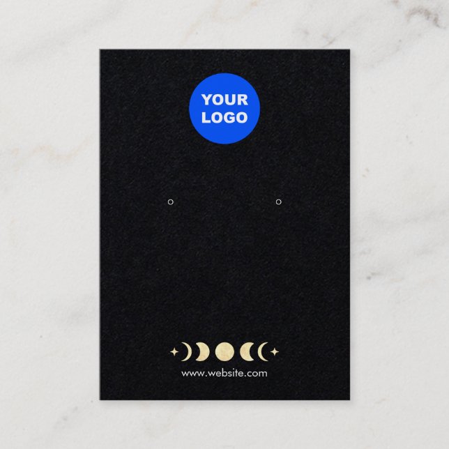 Lägg till Visningen Svart avläsning av Logotyp Gul Visitkort (Framsida)