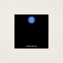 Lägg till Visningen Svart  för avläsning av Logoty Fyrkantigt Visitkort