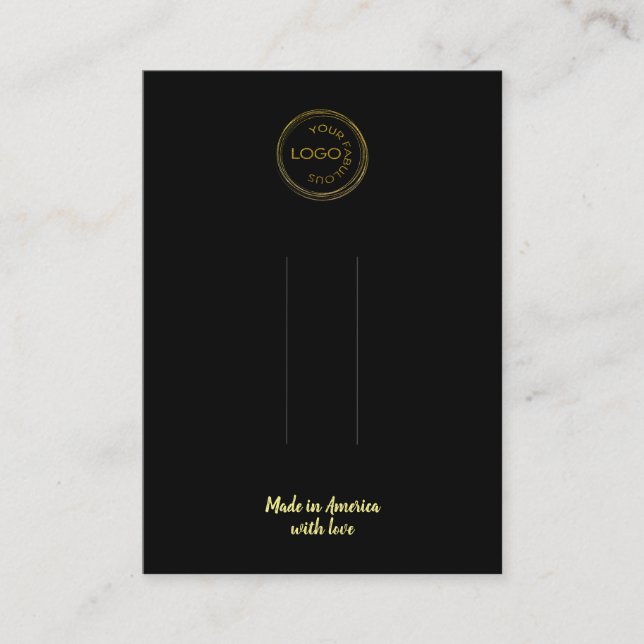 Lägg till Visningen Svart för Hair Clip Barrette-L Visitkort (Framsida)