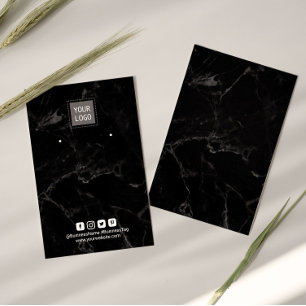 Lägg till Visningen Svart marble Earring för Logot Visitkort