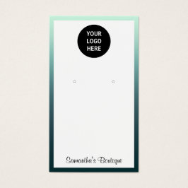 Lägg till Visningen Teal Ombre till din Logotyp In Visitkort