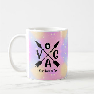 Lägg till Yoga Boho-pilar för Namn eller Text på p Kaffemugg