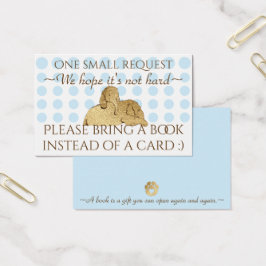 Lägg tillABook-inmatningskort Baby blue Guld-elefa Visitkort