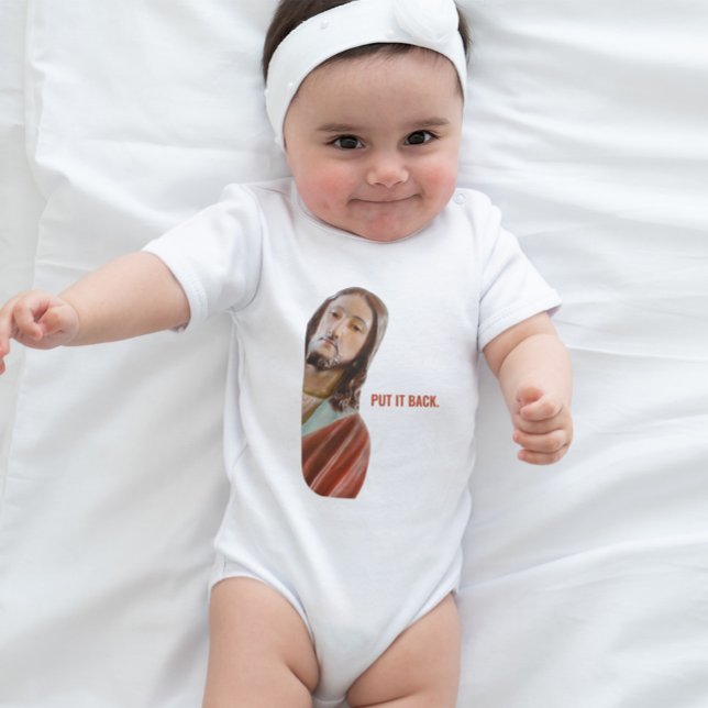 Lägg tillbaka den roliga Jesus mot vit bakgrund T Shirt (Skapare uppladdad)