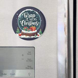 Lägg upp det Det är juldesign i Snö Magnet