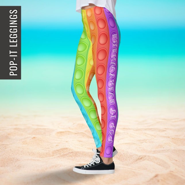 Lägg upp det överallt med textfärgad sport yoga leggings (Skapare uppladdad)