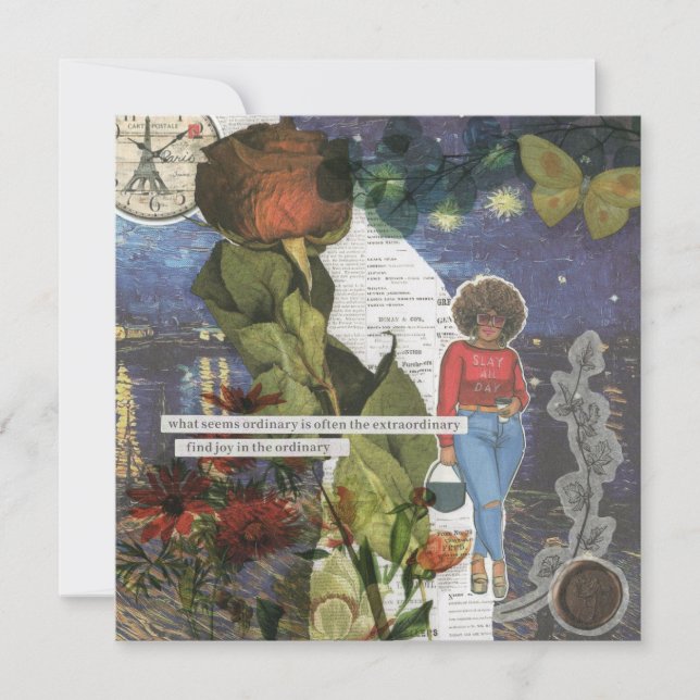 Lägg ut ditt platta hälsningskort för dagen (Framsida)