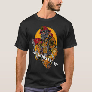 Lägg ut Satans Fire ut Firefighter Pappa skämtar F T Shirt