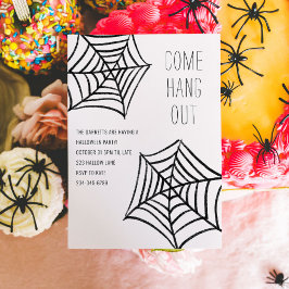 Lägg ut Spindelnätet Illustration Halloween fest Inbjudningar