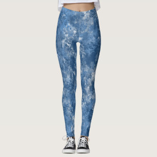 Lägga benen på ryggen för blåttmarmor leggings