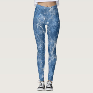 Lägga benen på ryggen för blåttmarmor leggings
