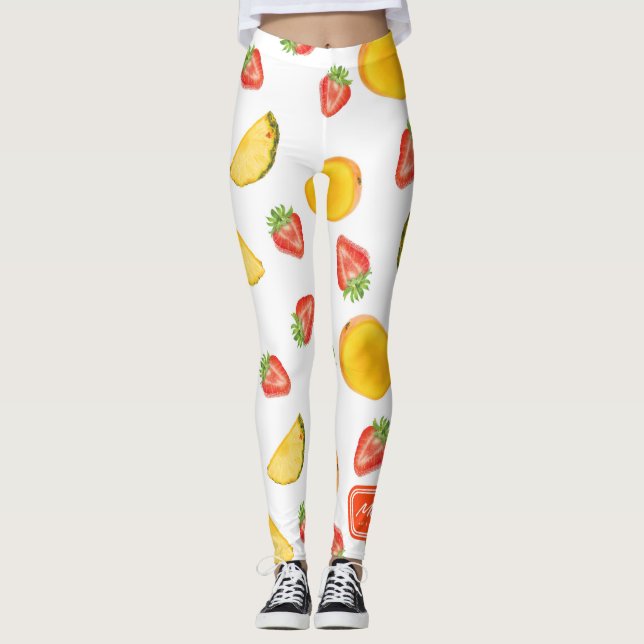 Lägga benen på ryggen för fruktstansmaskin leggings (Framsida)