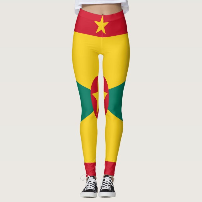 Lägga benen på ryggen för Grenada flagga Leggings (Framsida)