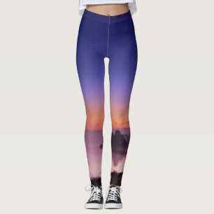 Lägga benen på ryggen för höstdesign leggings