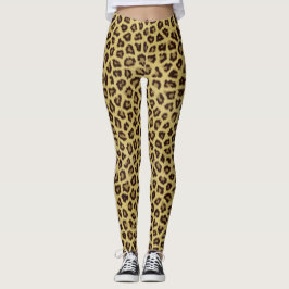 Lägga benen på ryggen för jaguarpälsmönster leggings